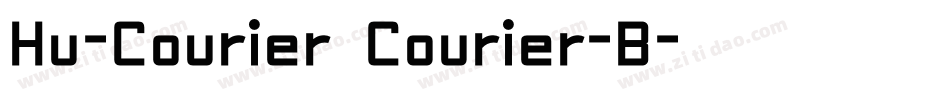 Hu-Courier Courier-B字体转换